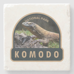 Komodo Nationalpark Indonesien Vintage Steinuntersetzer