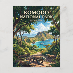 Komodo-Nationalpark, Labuan Bajo Indonesien Postkarte