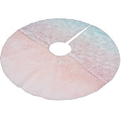 Komodo Nationalpark: Pink Splash Beach Polyester Weihnachtsbaumdecke (Schrägansicht)
