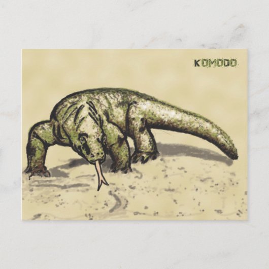 Komodo Postkarte (Vorderseite)
