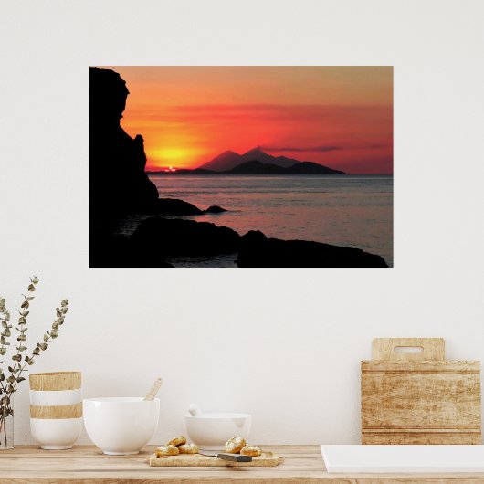 Komodo Sunset Poster (Küche)