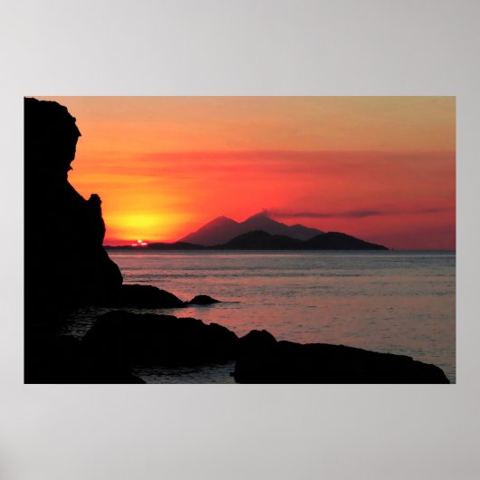 Komodo Sunset Poster (Vorne)