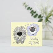 Komondor - Denken an Ewe Postkarte (Stehend Vorderseite)