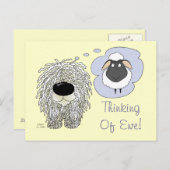 Komondor - Denken an Ewe Postkarte (Vorne/Hinten)