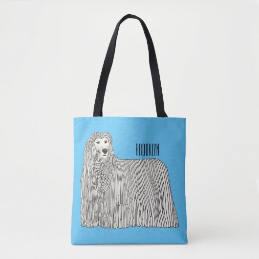 Komondor dog cartoon illustration tasche (Vorderseite)