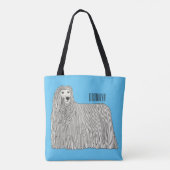 Komondor dog cartoon illustration tasche (Rückseite)