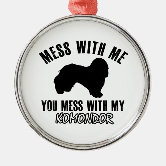 komondor Entwürfe Ornament Aus Metall (Vorne)