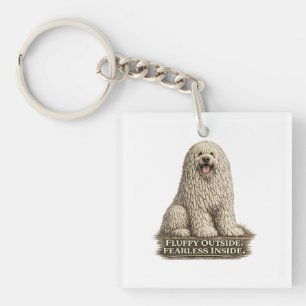 Komondor – Flauschig von außen, furchtlos von inne Schlüsselanhänger