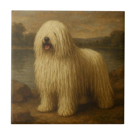 Komondor Fliese (Vorderseite)