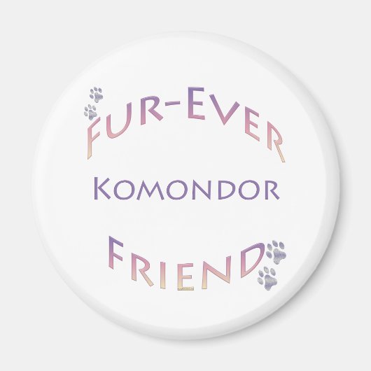 Komondor Furever Magnet (Vorne)
