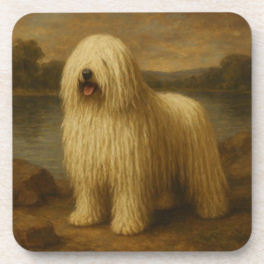 Komondor Getränkeuntersetzer (Vorderseite)