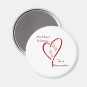 Komondor Heart Belongs Magnet (Vorderseite/Rückseite)