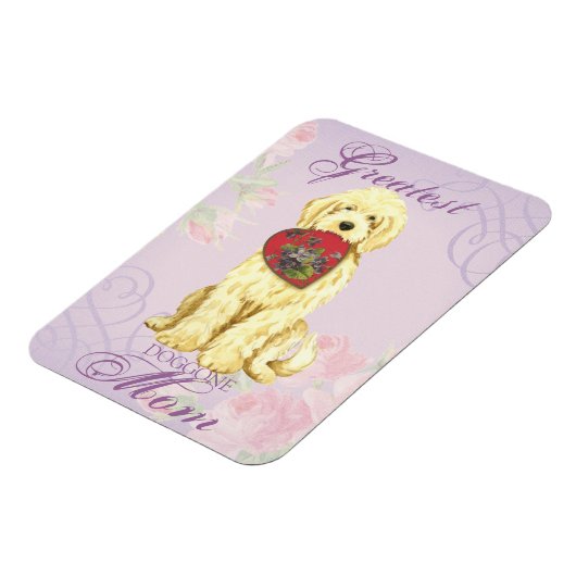 Komondor Heart Mama Magnet (Linke Seite)