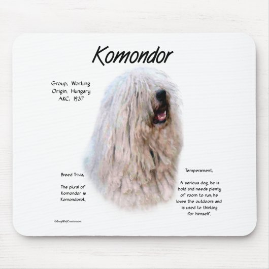 Komondor History Design Mousepad (Vorne)