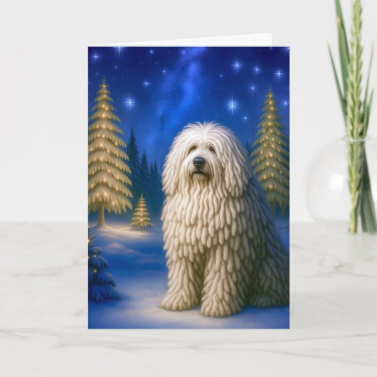 Komondor Holiday Card Feiertagskarte (Vorderseite)