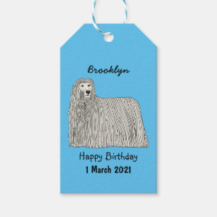 Komondor Hund Cartoon Illustration Geschenkanhänger