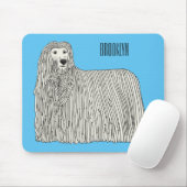 Komondor Hund Cartoon Illustration Mousepad (Mit Mouse)