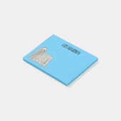 Komondor Hund Cartoon Illustration Post-it Klebezettel (angewinkelt)