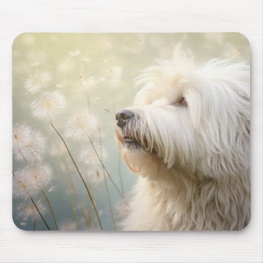 Komondor Hund Haustier Ruhe Frieden Mousepad (Vorne)