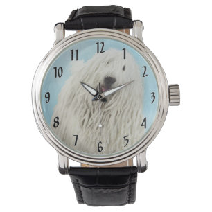 Komondor-Malerei - Niedliche Original-Hunde-Kunst Armbanduhr