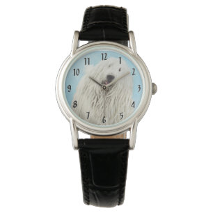 Komondor-Malerei - Niedliche Original-Hunde-Kunst Armbanduhr