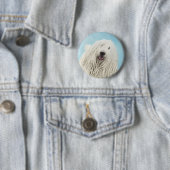 Komondor-Malerei - Niedliche Original-Hunde-Kunst Button (Beispiel)