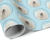 Komondor-Malerei - Niedliche Original-Hunde-Kunst Geschenkpapier (Rolleneckpunkt)