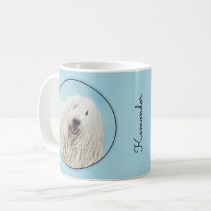 Komondor-Malerei - Niedliche Original-Hunde-Kunst Kaffeetasse