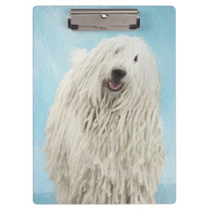 Komondor-Malerei - Niedliche Original-Hunde-Kunst Klemmbrett