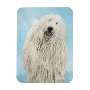 Komondor-Malerei - Niedliche Original-Hunde-Kunst Magnet