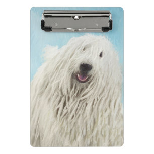 Komondor-Malerei - Niedliche Original-Hunde-Kunst Mini Klemmbrett