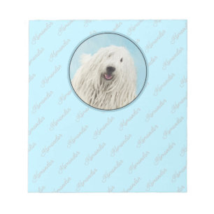 Komondor-Malerei - Niedliche Original-Hunde-Kunst Notizblock