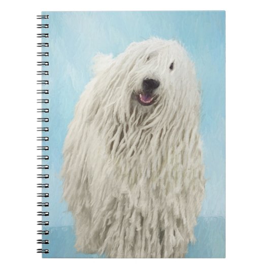 Komondor-Malerei - Niedliche Original-Hunde-Kunst Notizblock (Vorderseite)