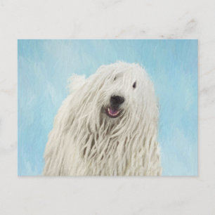 Komondor-Malerei - Niedliche Original-Hunde-Kunst Postkarte