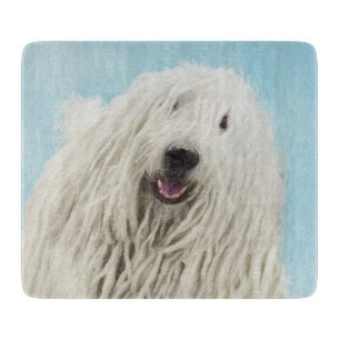 Komondor-Malerei - Niedliche Original-Hunde-Kunst Schneidebrett