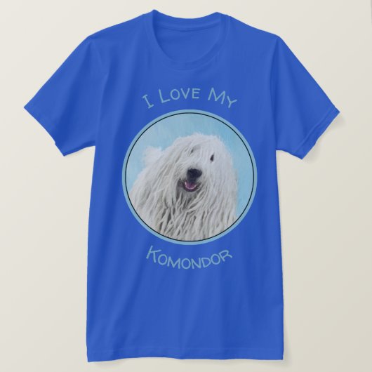 Komondor-Malerei - Niedliche Original-Hunde-Kunst T-Shirt (Design vorne)