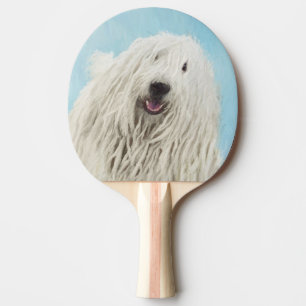 Komondor-Malerei - Niedliche Original-Hunde-Kunst Tischtennis Schläger