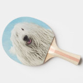 Komondor-Malerei - Niedliche Original-Hunde-Kunst Tischtennis Schläger (Seitenansicht)
