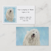Komondor-Malerei - Niedliche Original-Hunde-Kunst Visitenkarte (Vorne/Hinten)