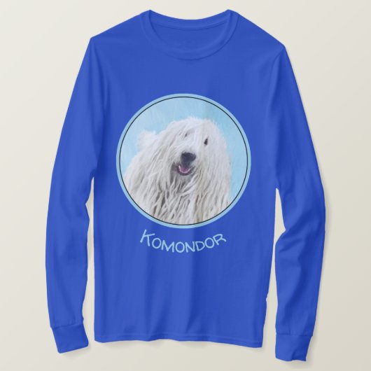 Komondor-Malerei - Niedliche Original Hundekunst T-Shirt (Design vorne)
