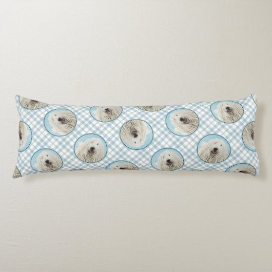 Komondor Malerei Ungarischer Niedlicher Hundekunst Seitenschläferkissen (Vorderseite)