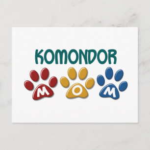 KOMONDOR Mama Paw Print 1 Postkarte