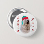 Komondor Santa Paws Button (Vorne & Hinten)