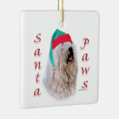 Komondor Santa Paws Keramikornament (Rechts)