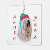 Komondor Santa Paws Keramikornament (Links)