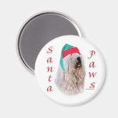 Komondor Santa Paws Magnet (Vorderseite/Rückseite)