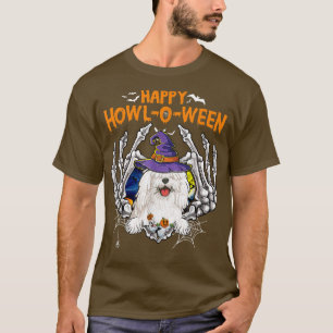 Komondor Skeleton Heart Happy HowlOWeen Costume T-Shirt