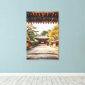 Komorebi - Der sonnendurchflutete Tempel Leinwanddruck (Insitu (Holzboden))