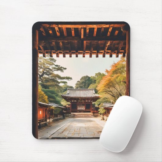 Komorebi - Der sonnendurchflutete Tempel Mousepad (Mit Mouse)