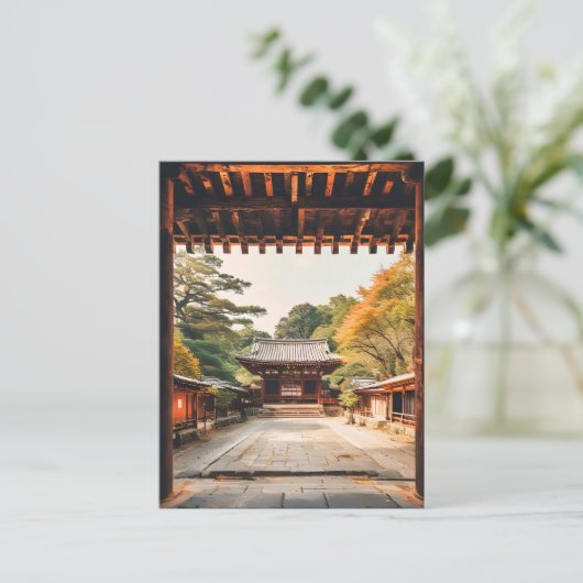 Komorebi - Der sonnendurchflutete Tempel Postkarte (Stehend Vorderseite)